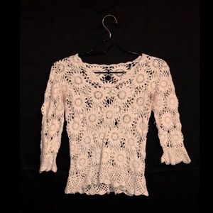 Vintage Crochet Daisy Top